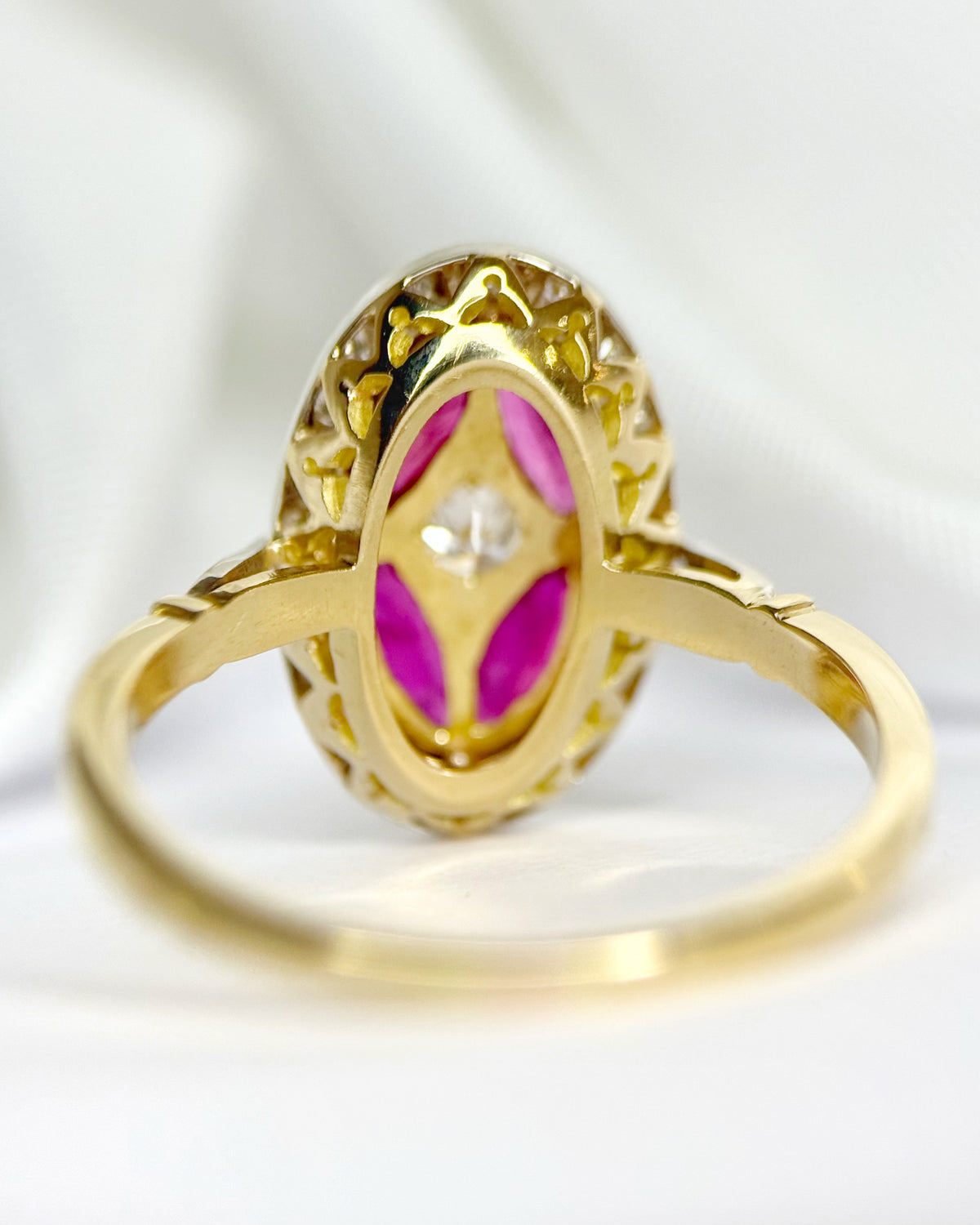 Art Deco-Style Ring Ruby 0.52 carat &amp; Diamonds 0.37 carat "Céline"