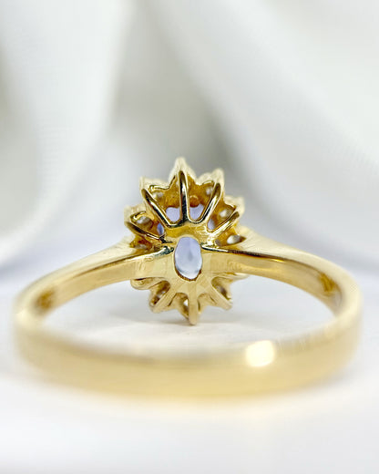 Anillo Margarita de tanzanita y diamantes «Asma»