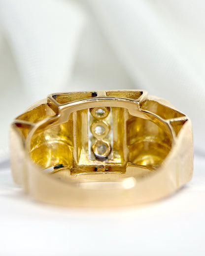 “Angelina” Tank ring with 0.28 carat diamonds, 4.29g