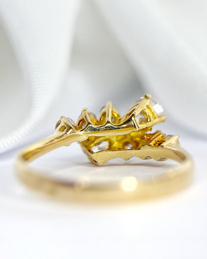 Anillo Toi &amp; Moi de diamantes de 0.90 quilates "Alice"