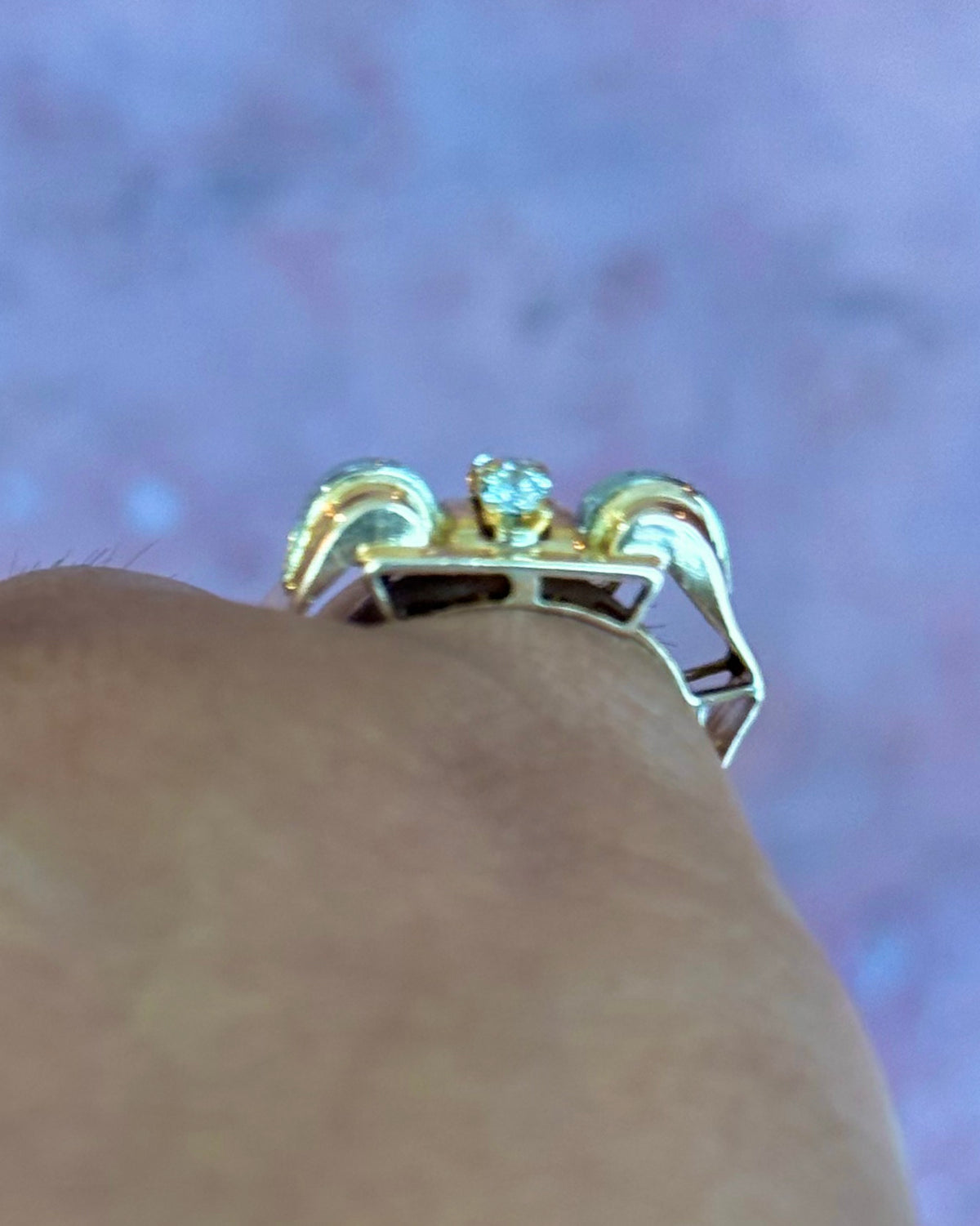 “Angelina” Tank ring with 0.28 carat diamonds, 4.29g