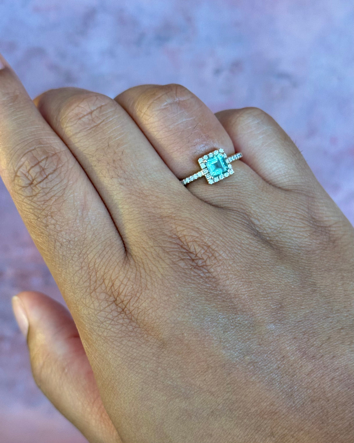 0.70-carat Tourmaline Solitaire Ring &amp; 0.24-carat Diamonds "Velina"