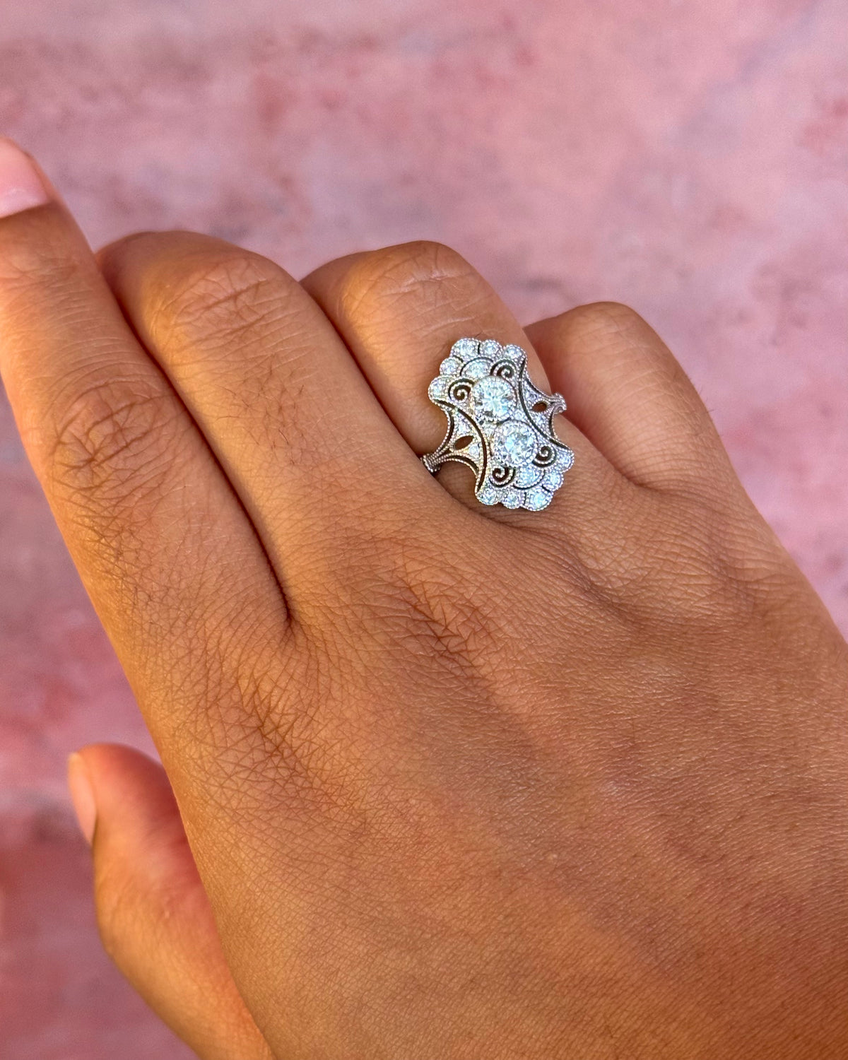 Bague Style Art-Déco Diamants 0.84 carat "Paola"