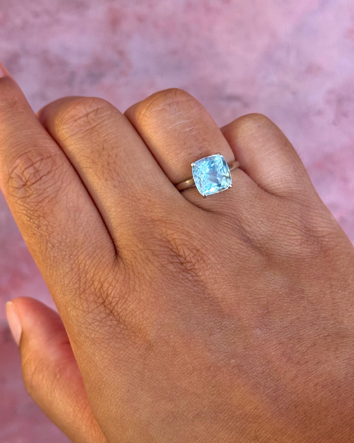 2.90-carat "Marine" aquamarine cocktail ring