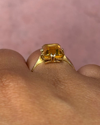 Bague Cocktail Citrine 3.2 carats &amp; Or 18 carats "Irina"