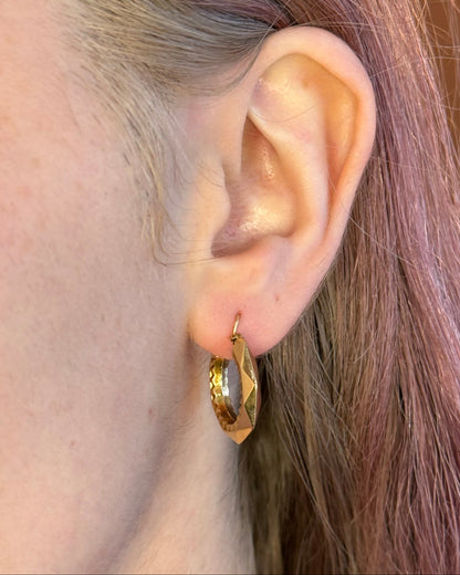18-carat Yellow Gold Hoop Earrings "Alina"