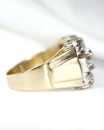Bague Tank Diamants 0.32 carat &amp; Or 6.7g "Inaya"