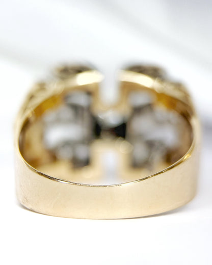 Bague Tank Diamants 0.32 carat &amp; Or 6.7g "Inaya"