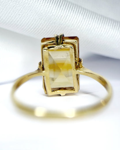 Bague Cocktail Citrine 3.2 carats &amp; Or 18 carats "Irina"