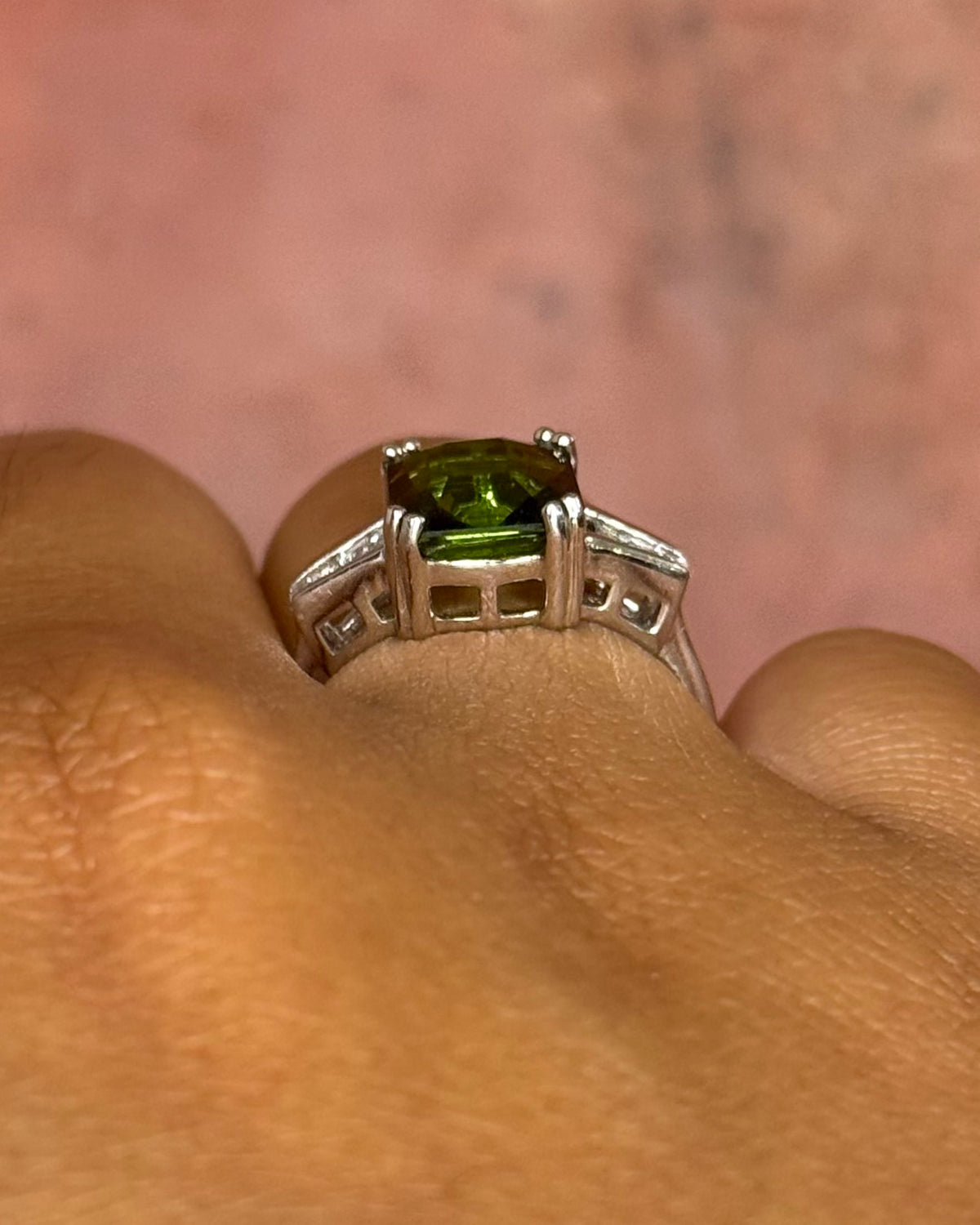 2.54-carat Tourmaline Trilogy Ring &amp; Diamonds "Véridise"