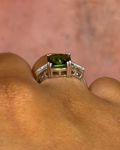 2.54-carat Tourmaline Trilogy Ring &amp; Diamonds "Véridise"