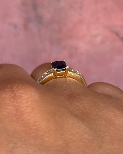 1.16 carat Sapphire Trilogy Ring &amp; 0.30 carat Diamonds "Léandre"