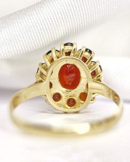 Hessonite Garnet Daisy Ring 1.20 carat "Léonie"