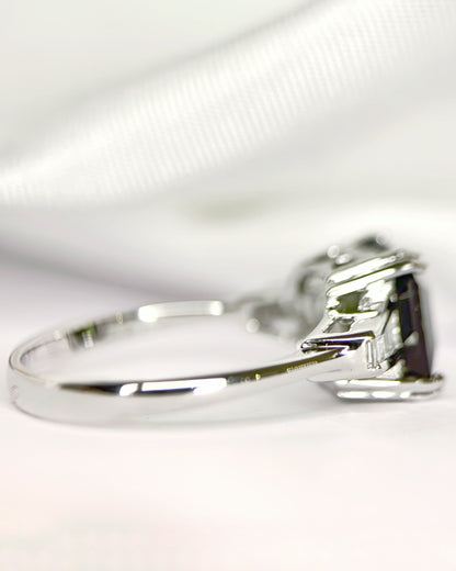 2.54-carat Tourmaline Trilogy Ring &amp; Diamonds "Véridise"