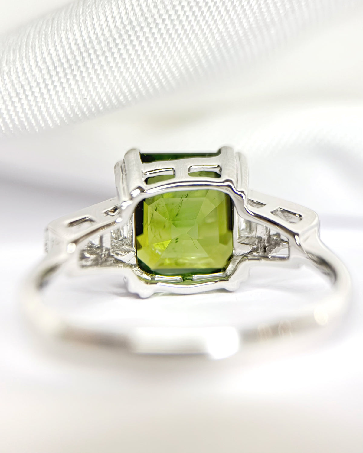 2.54-carat Tourmaline Trilogy Ring &amp; Diamonds "Véridise"