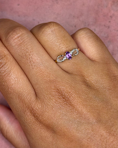 “Sabrina” Amethyst Solitaire Ring