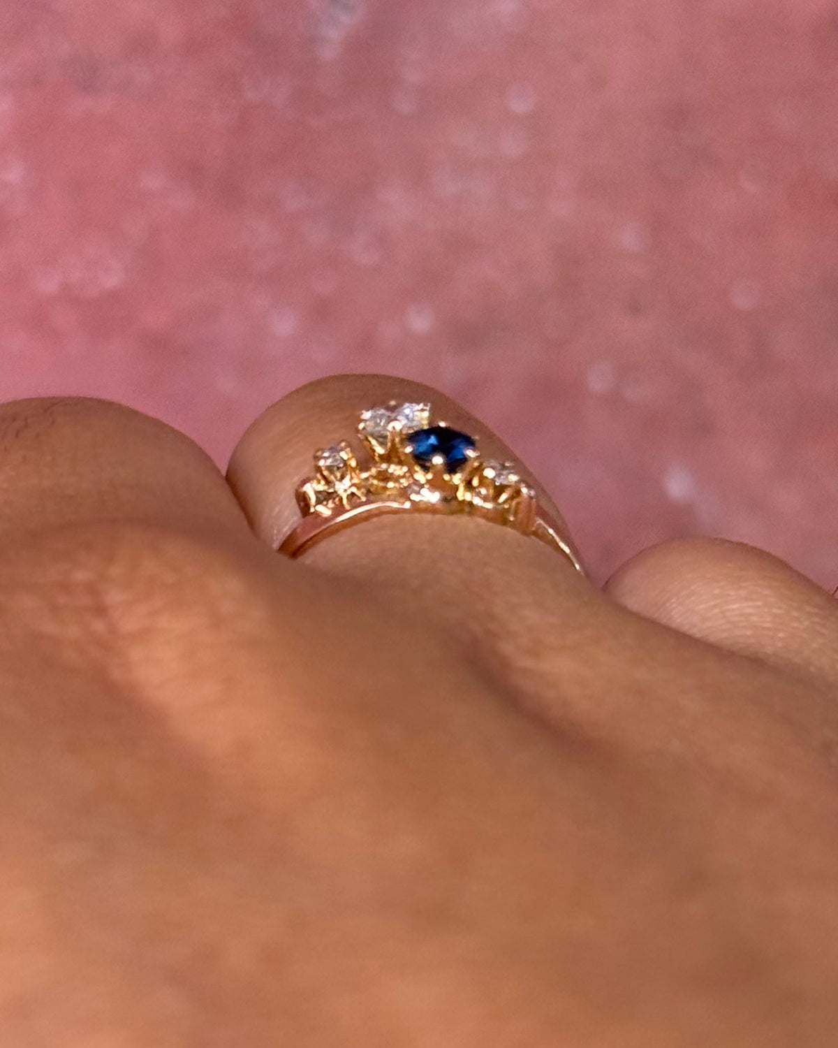 Bague Toi &amp; Moi Saphir &amp; Diamants "Clothilde"