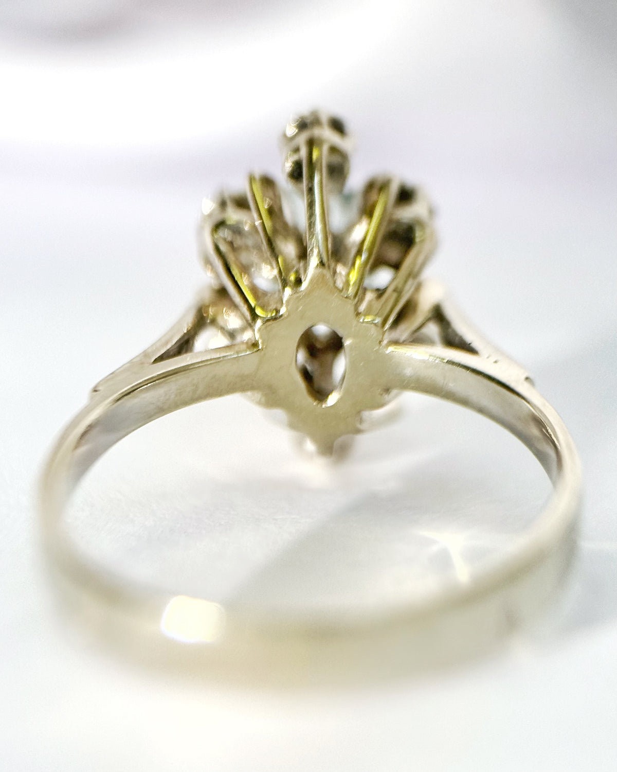 Bague Marquise Aigue-Marine &amp; Diamants "Mélania"
