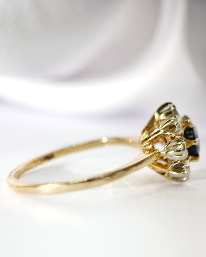 Bague Marguerite Saphir &amp; Diamants "Pierette"