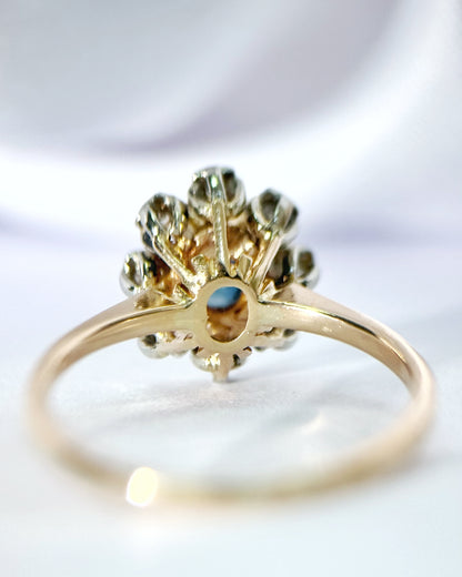 Bague Marguerite Saphir &amp; Diamants "Pierette"