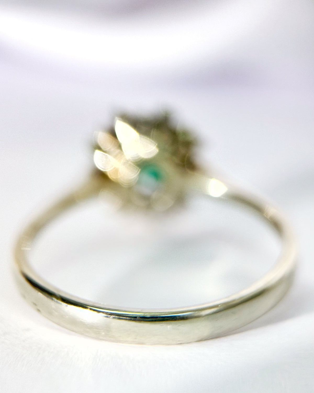 Bague Marguerite Émeraude &amp; Diamants "Dalia"