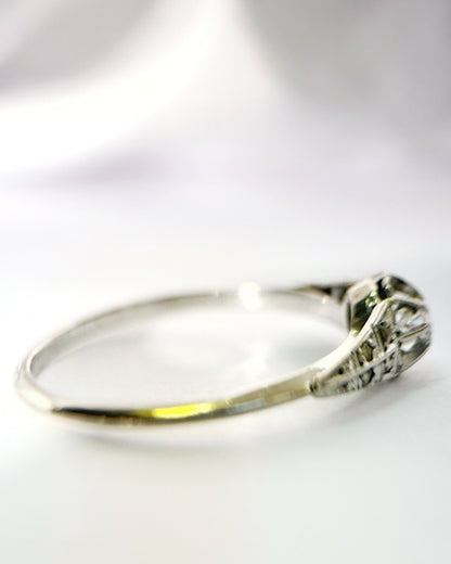 Bague Art-Déco Diamants Or &amp; Platine "Aimée"