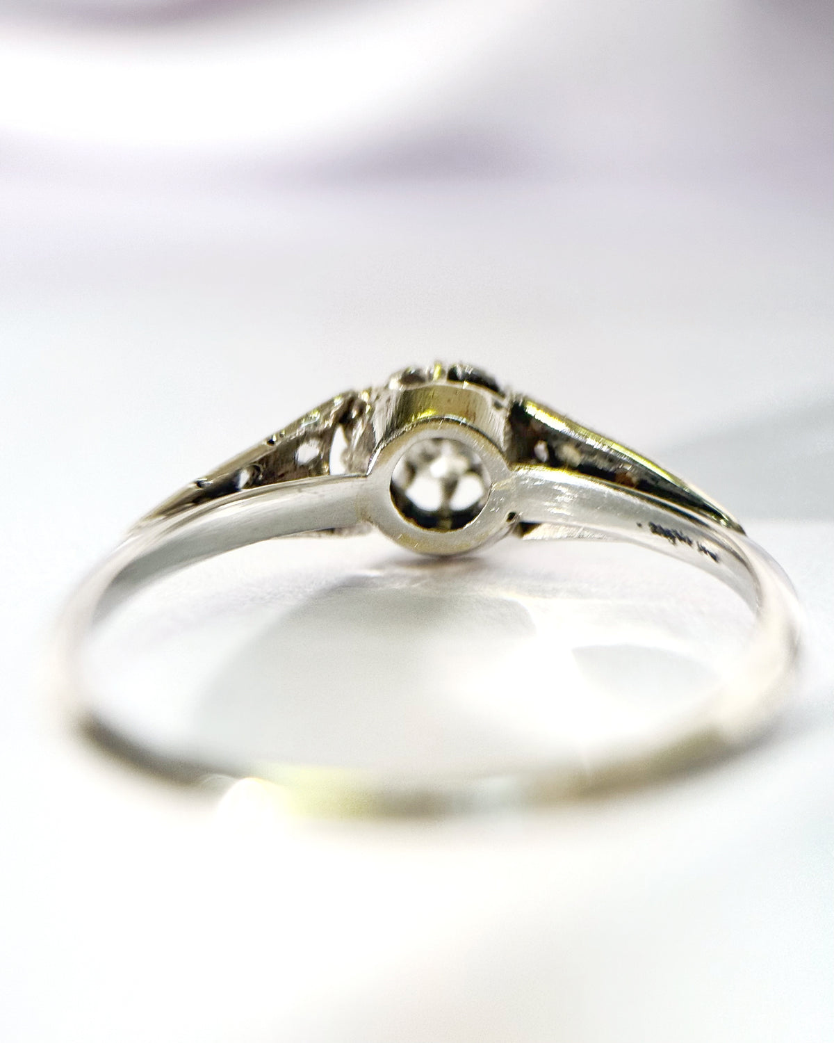 Bague Art-Déco Diamants Or &amp; Platine "Aimée"
