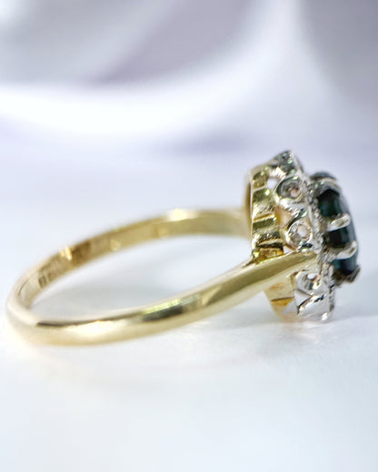 Bague Marguerite Saphir &amp; Diamants "Eugenie"