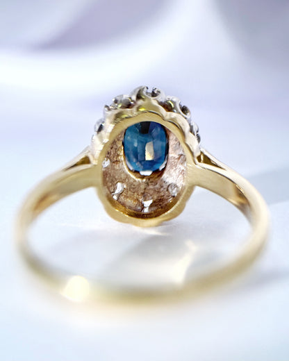 Bague Marguerite Saphir &amp; Diamants "Eugenie"