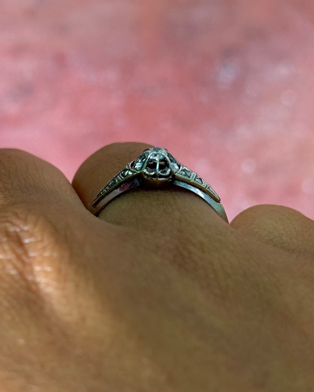 Bague Art-Déco Diamants Or &amp; Platine "Aimée"