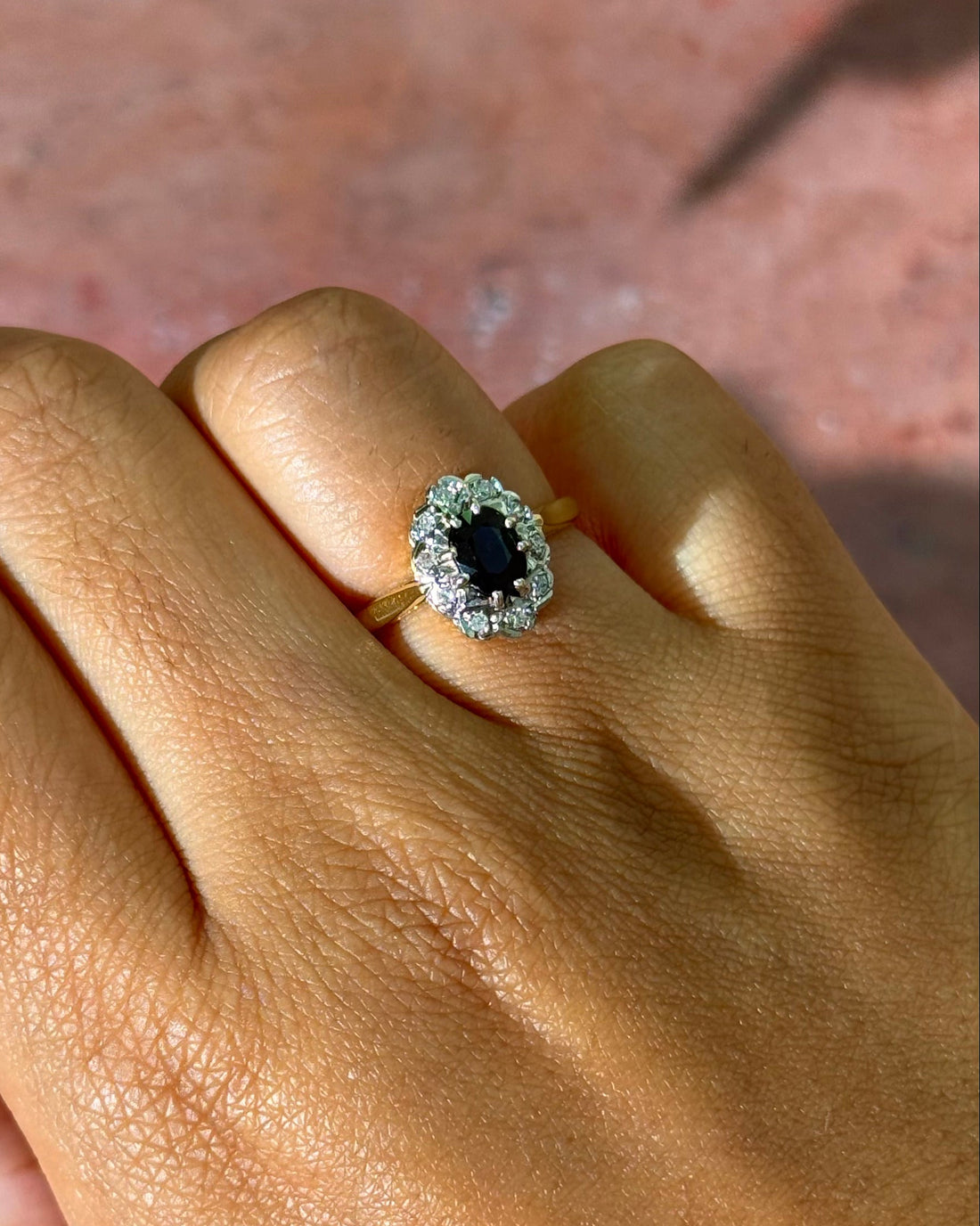 Bague Marguerite Saphir &amp; Diamants "Eugenie"