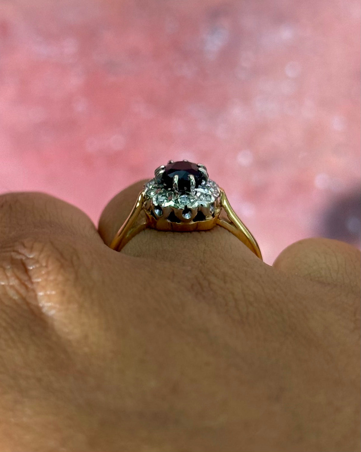 Bague Marguerite Saphir &amp; Diamants "Eugenie"