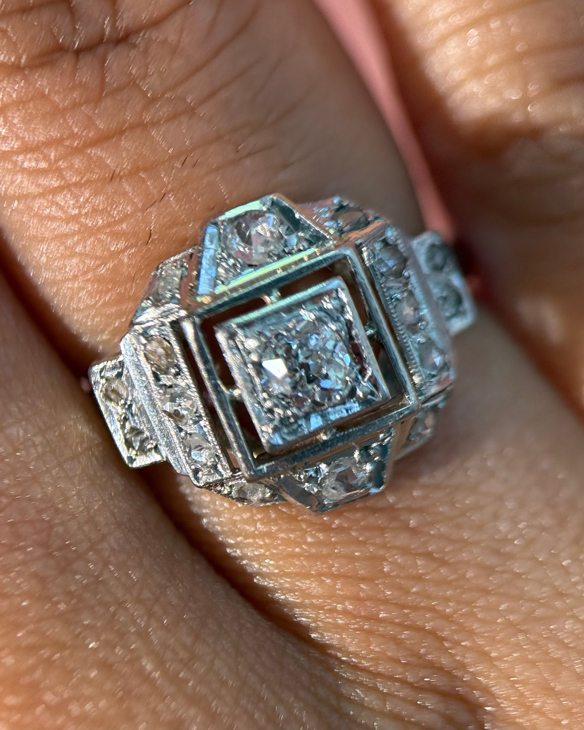 Bague Art-Déco Diamants "Ninon"