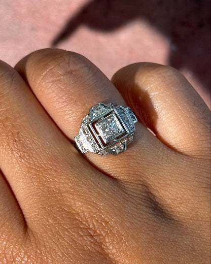 Bague Art-Déco Diamants "Ninon"