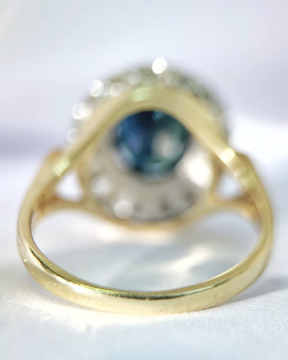 Bague Marguerite Saphir 2.05 carats &amp; Diamants "Angelique"