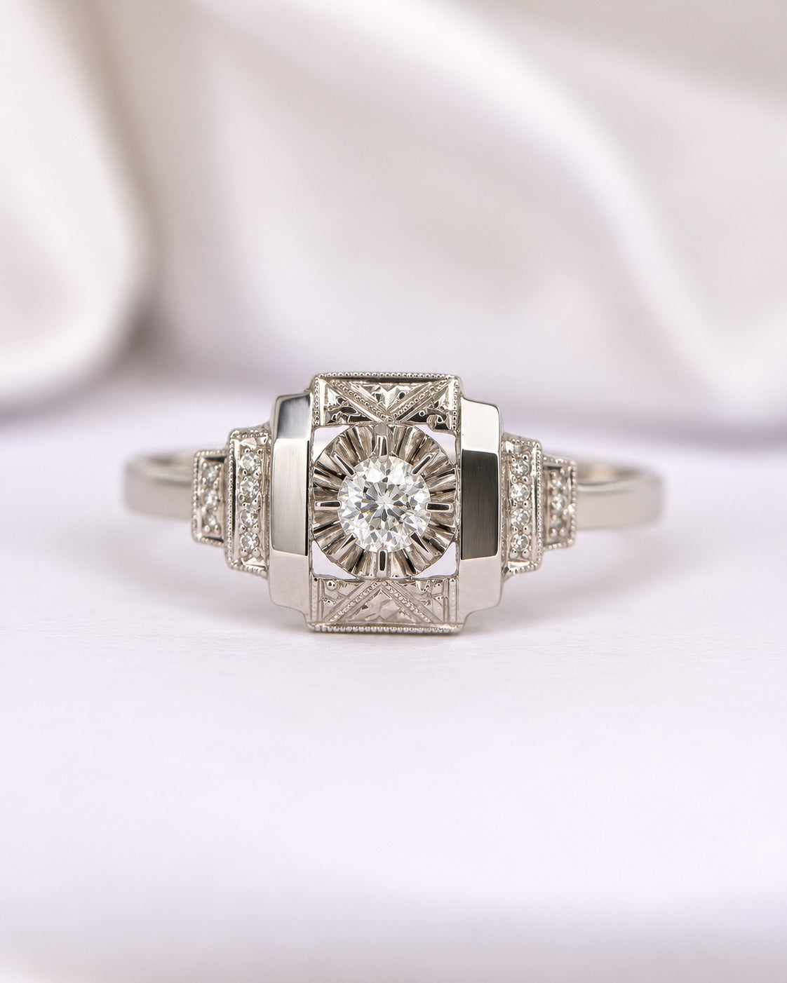 Bague Art-Déco Diamant "Lucien"