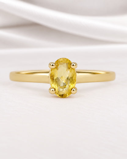 Citrine solitaire ring "Aline"