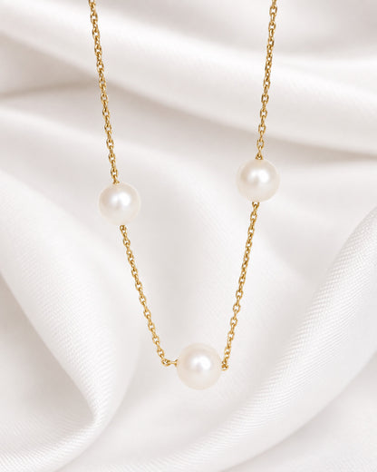 Pulsera de perlas y oro de 18 quilates «Eleonore»