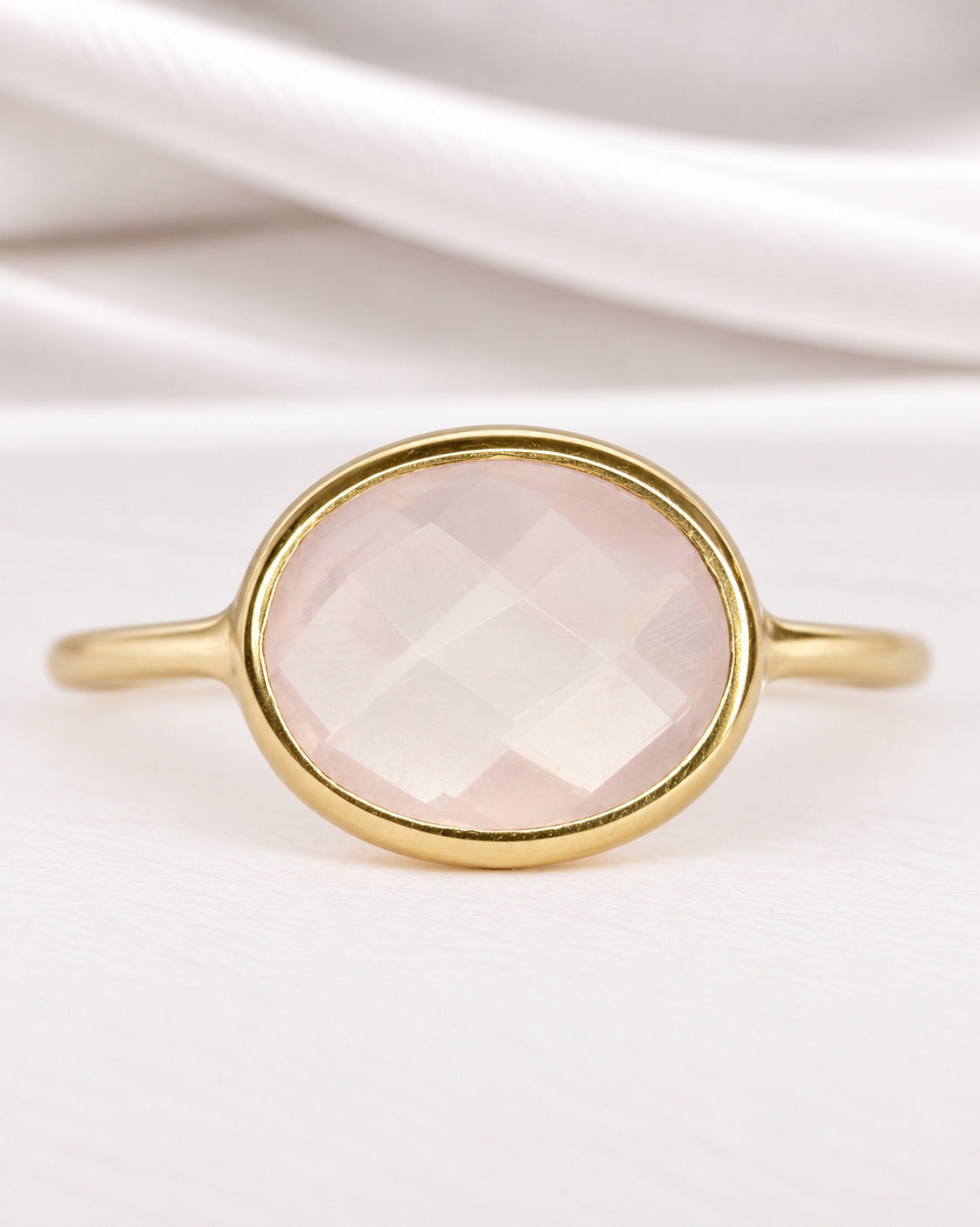 Bague Cocktail Quartz Rose 3.30 carats "Elsa"