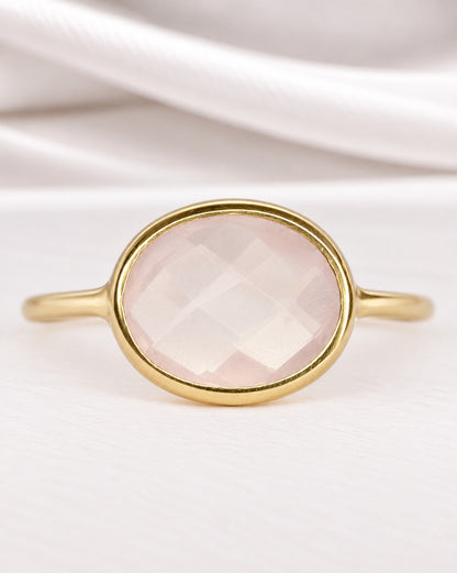 Bague Cocktail Quartz Rose 3.30 carats "Elsa"