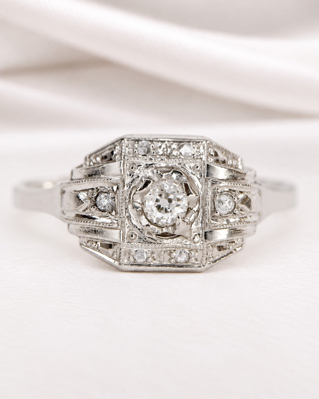 Bague Art-Déco Diamants "Victorine"