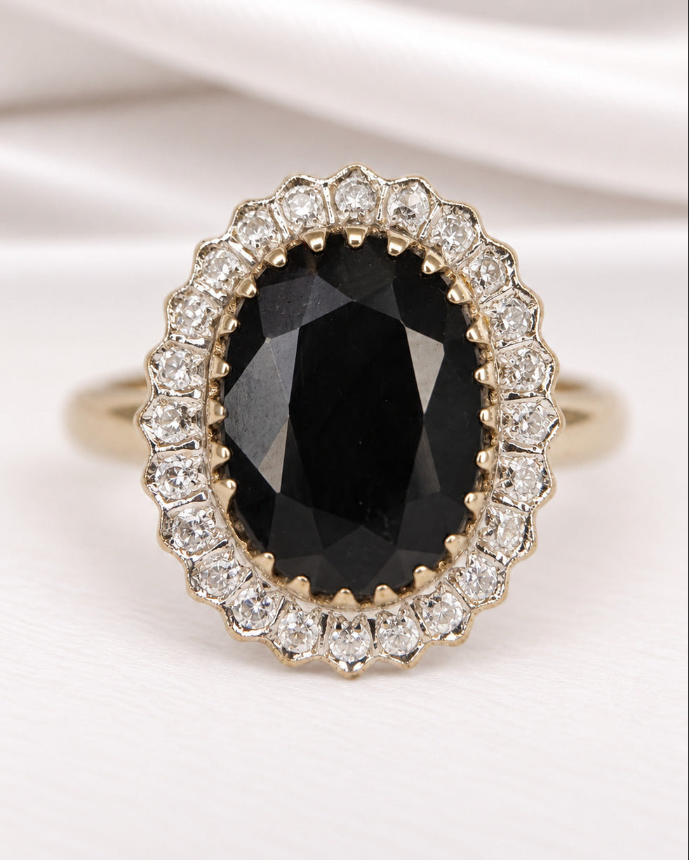 Bague Marguerite Saphir 8.30 carats &amp; Diamants "Hanéia"
