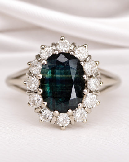 Anillo Marguerite Zafiro 1.60 quilates y Diamantes 0.60 quilates "Selma"