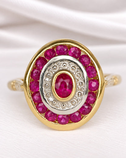 Bague Style Art-Déco Rubis 1.08 carat "Georgia"