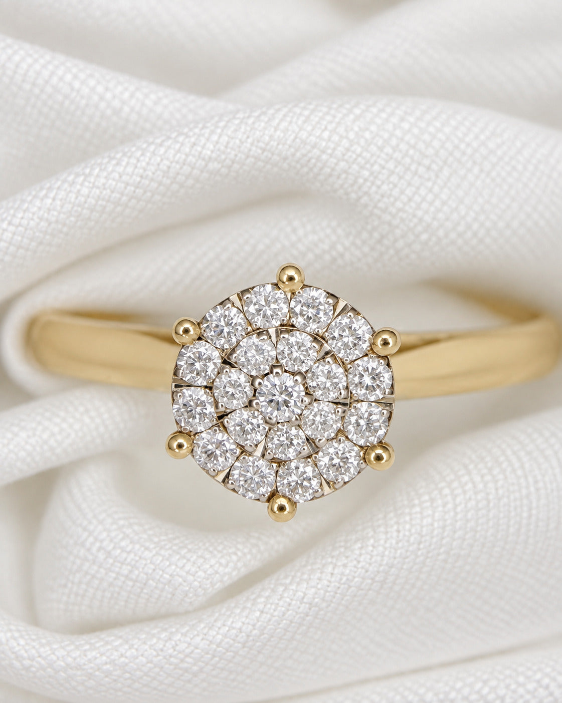 Bague Solitaire Diamants 0.40 carat &amp; Or 18 carats 4.13g "Jeanette"