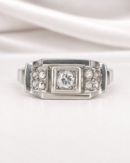 Anillo Art Déco con diamantes de 0.23 quilates «Paul»