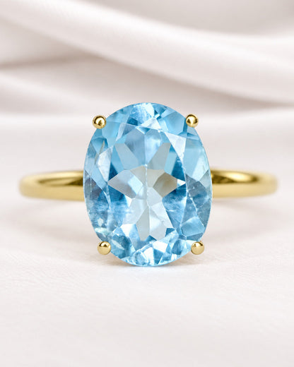 Anillo de cóctel de topacio de 3.48 quilates "Dina"