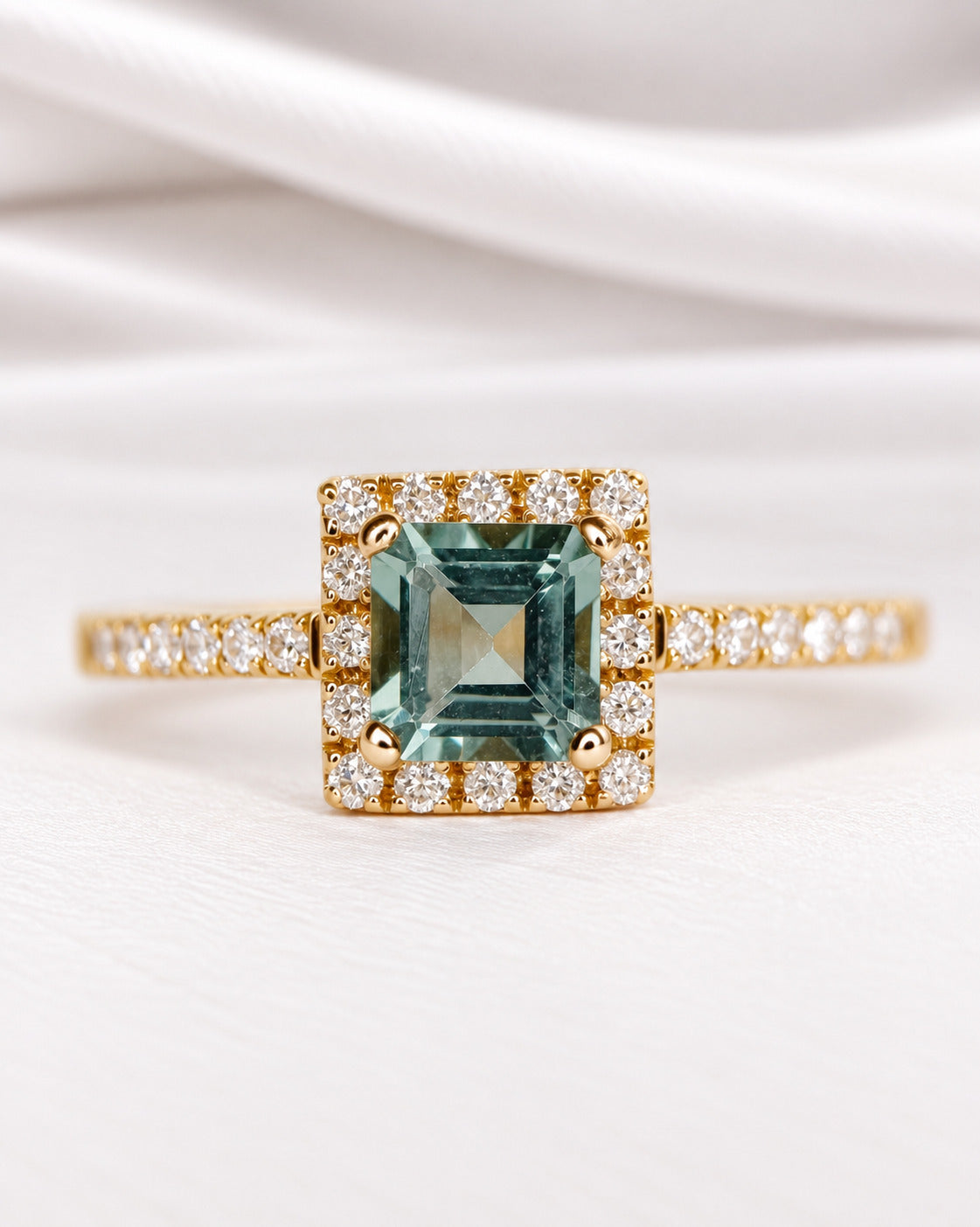0.70-carat Tourmaline Solitaire Ring &amp; 0.24-carat Diamonds "Velina"