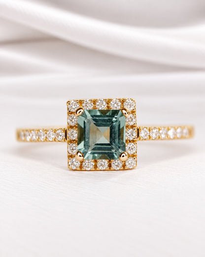0.70-carat Tourmaline Solitaire Ring &amp; 0.24-carat Diamonds "Velina"