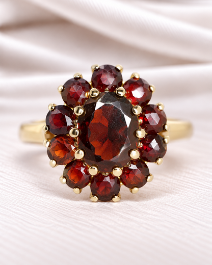 Hessonite Garnet Daisy Ring 1.20 carat "Léonie"